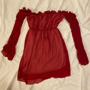 Juniors red dress